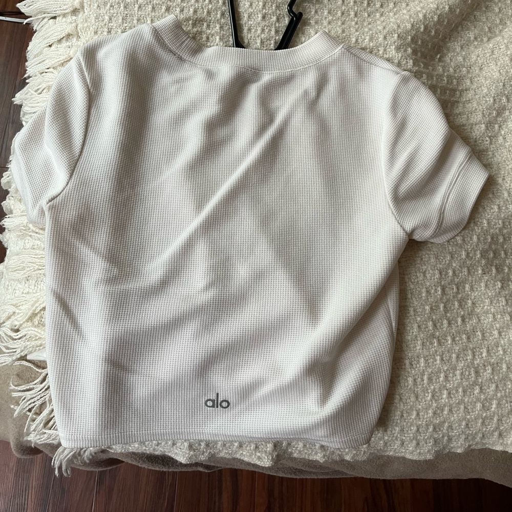 alo yoga waffle knit crop top